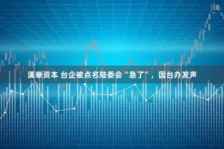 漢崋资本 台企被点名陆委会“急了”，国台办发声